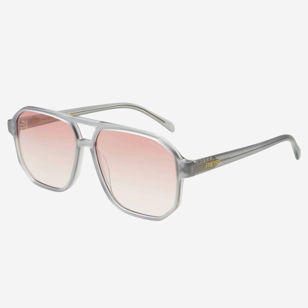 NEW FREYRS EYEWEAR unisex - billie aviator sunglasses in gray /pink